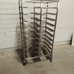 Stainless steel tray cart 